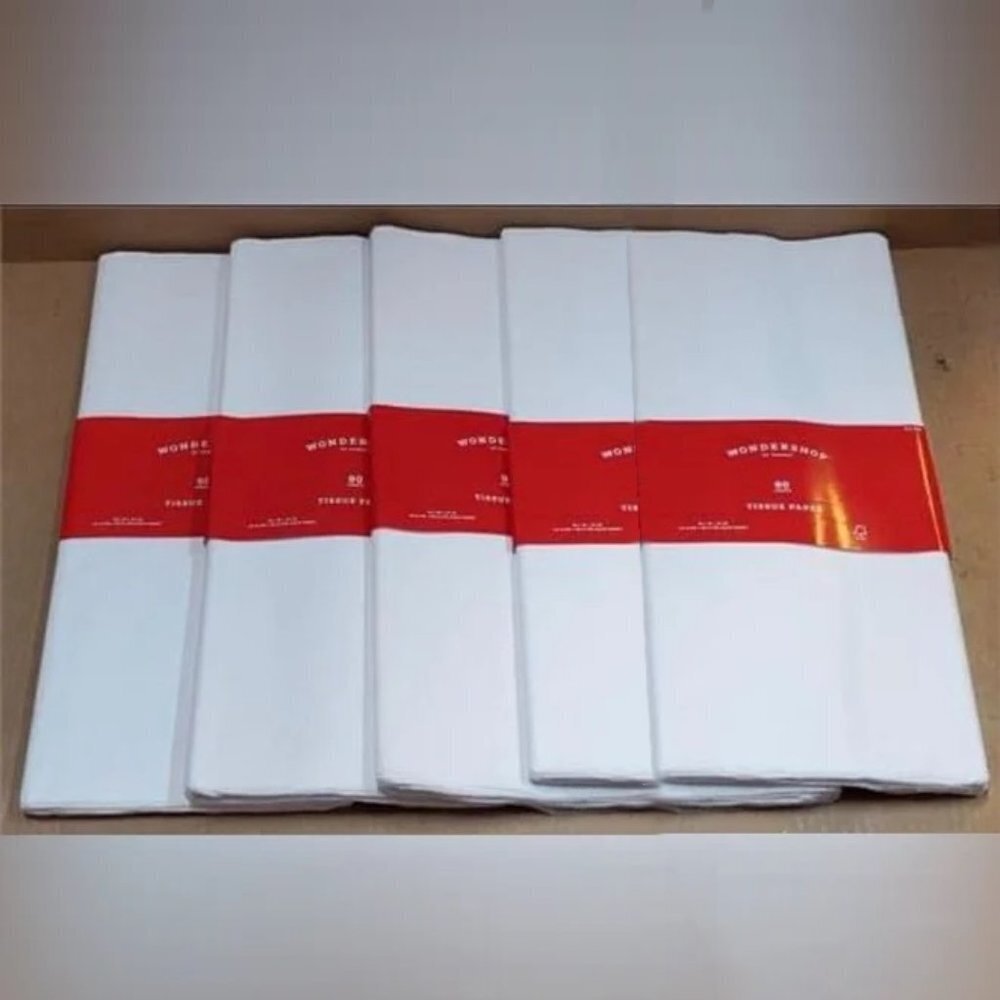 Wondershop Premium White Tissue Paper 450 Sheets 5 Packs 16 1/2" X 24"